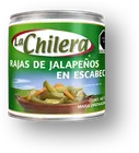 Lata de rajas de jalapeños en escabeche La Chilera